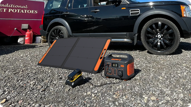 Portable power supply with outlet