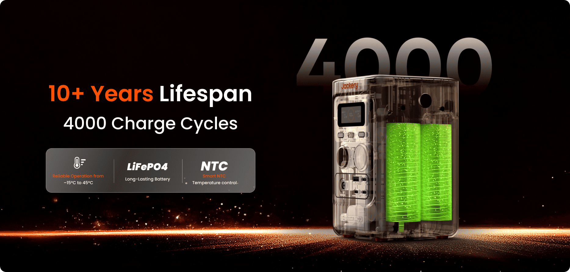 Jackery Solar Generator 300D — Універсальний кабель 2-в-1: ручка та заряджання